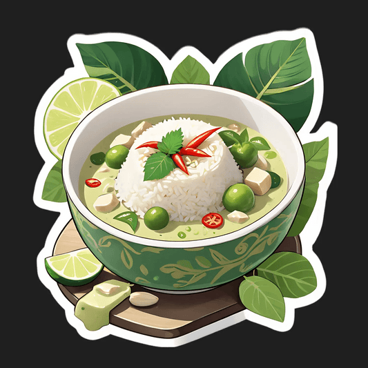 Thai Green Curry - Sticker - Heat Press Transfer