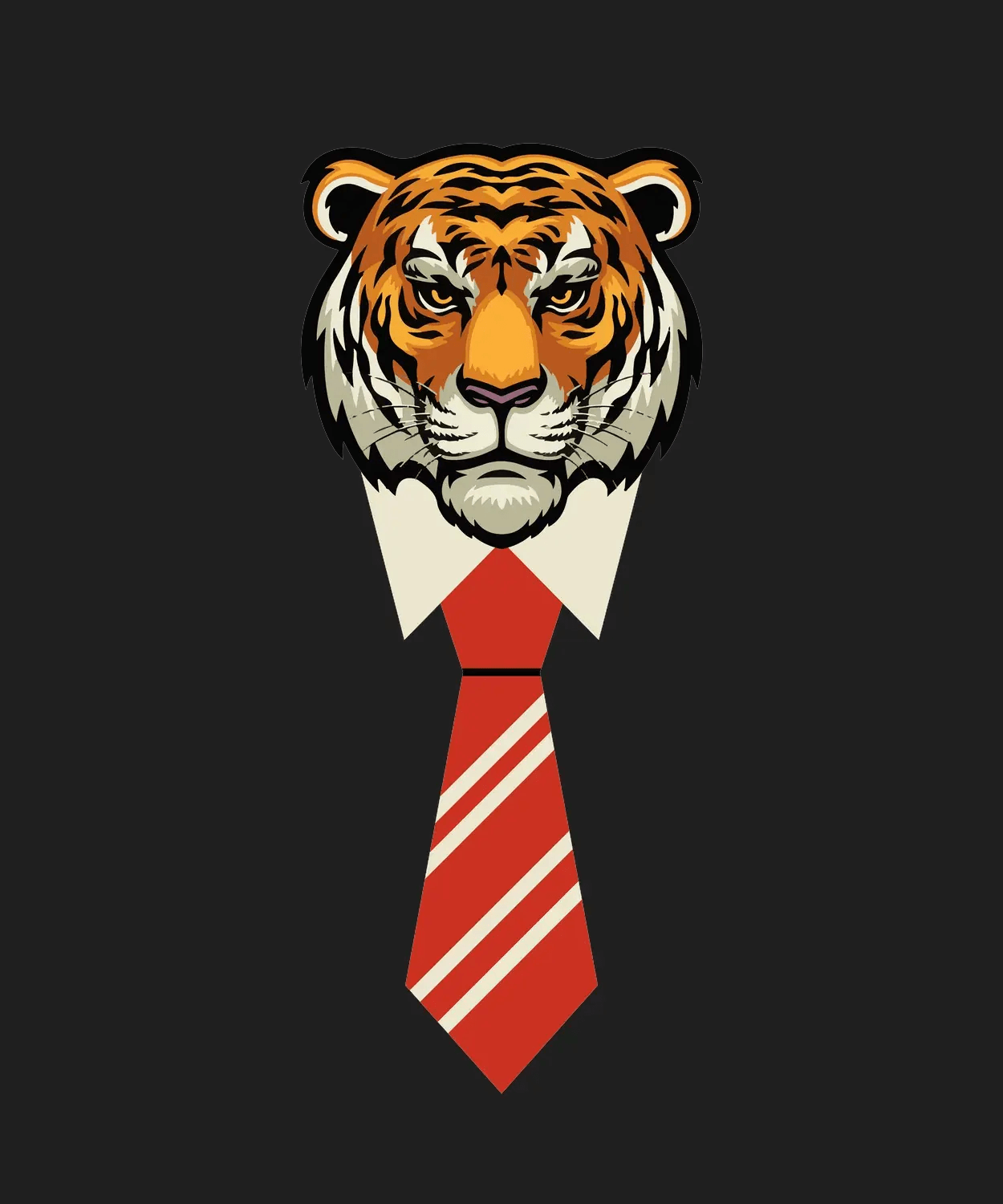 Tiger Tie Style - DTF Ready to Press - Heat Press Transfer