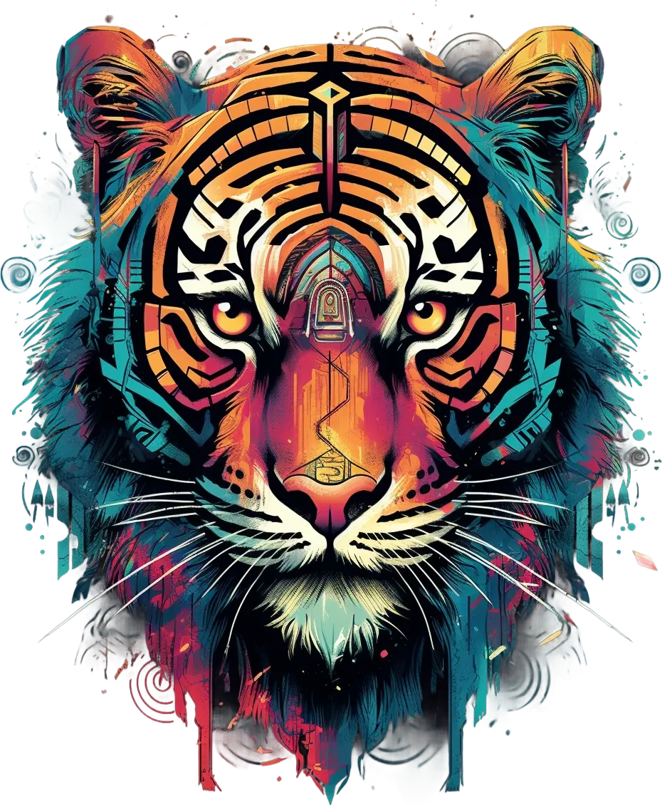Tiger Artwork - DTF Ready to Press - Heat Press Transfer