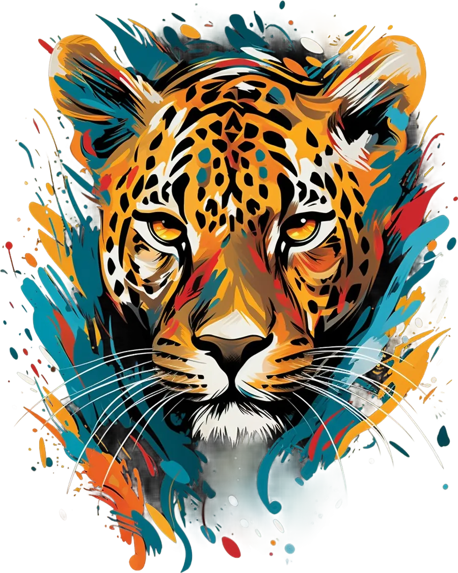 Tiger Splatter - DTF Ready to Press - Heat Press Transfer
