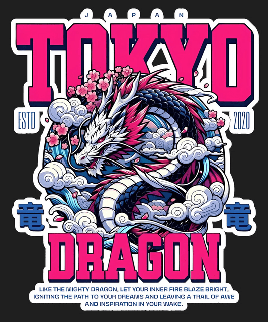 Tokyo Dragon 2020 - DTF Ready to Press - Heat Press Transfer