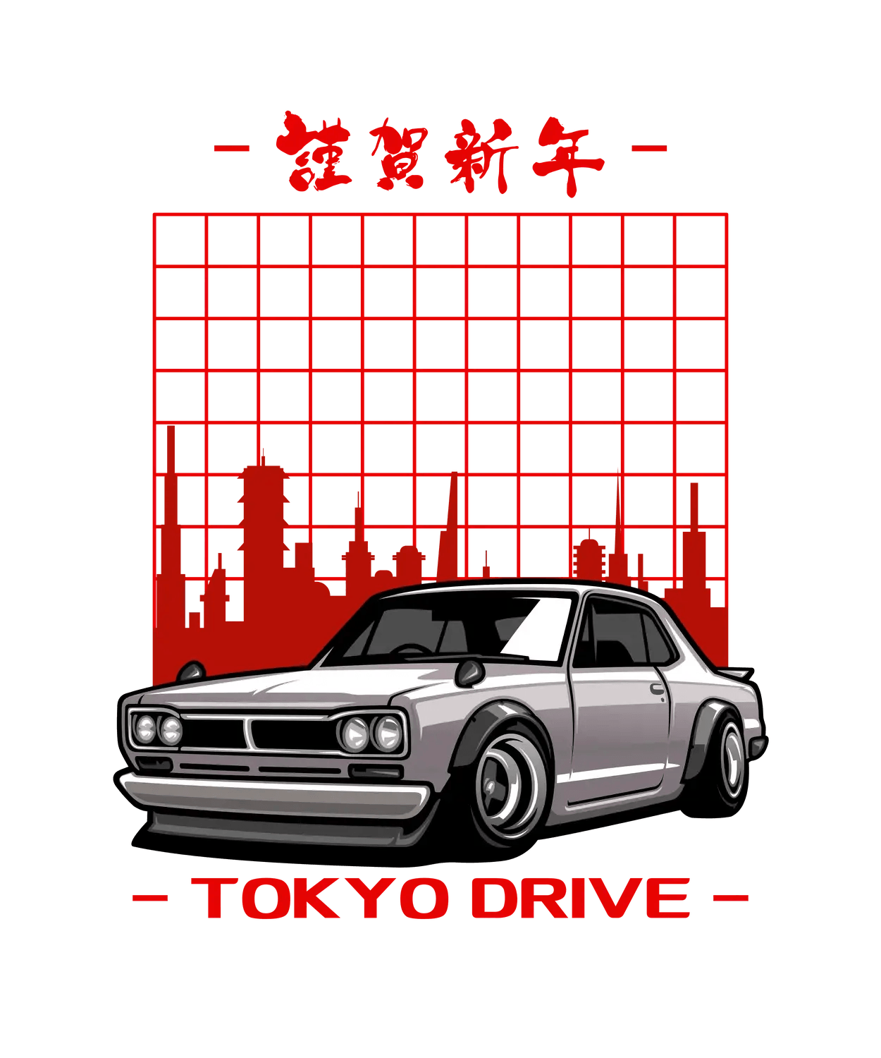 Tokyo Drive Car - DTF Ready to Press (original)