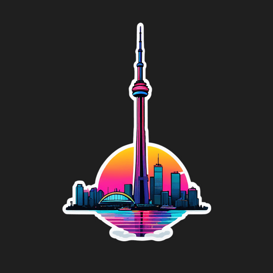 Toronto Skyline - Sunset Sticker - Heat Press Transfer