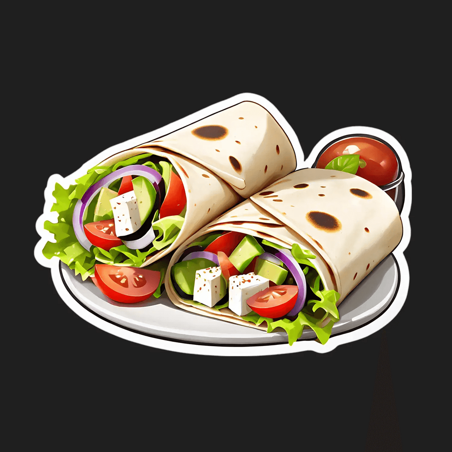 Tortilla Wrap - Delicious Sticker - Heat Press Transfer