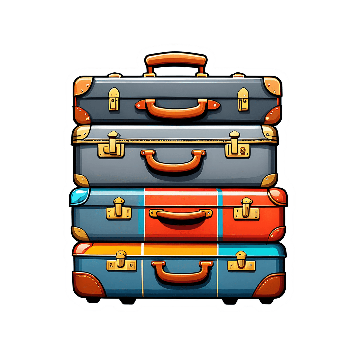 Travel Luggage - Sticker - Heat Press Transfer