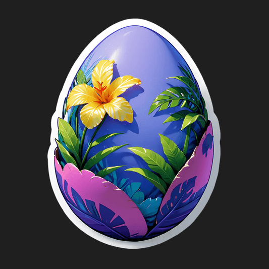 Tropical Egg - Decorative Sticker - Heat Press Transfer
