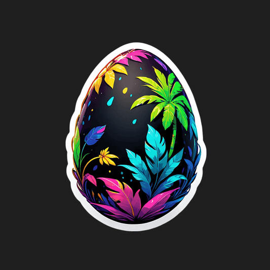 Tropical Vibes Sticker - Colorful UV DTF - Heat Press Transfer