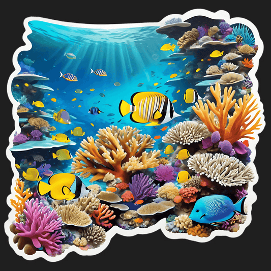 Tropical Coral Reef - UV DTF Sticker - Heat Press Transfer