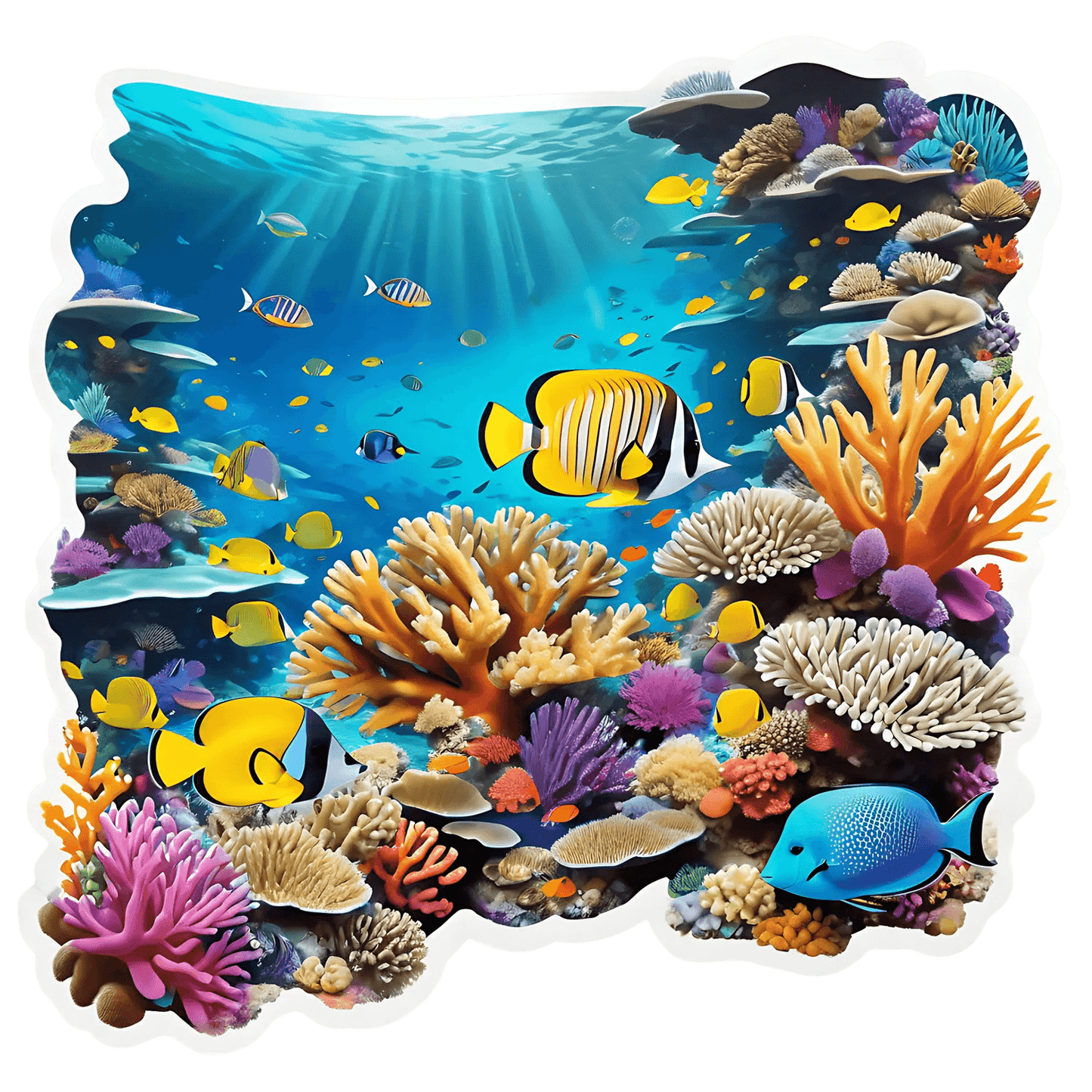 Tropical Coral Reef - UV DTF Sticker - Heat Press Transfer