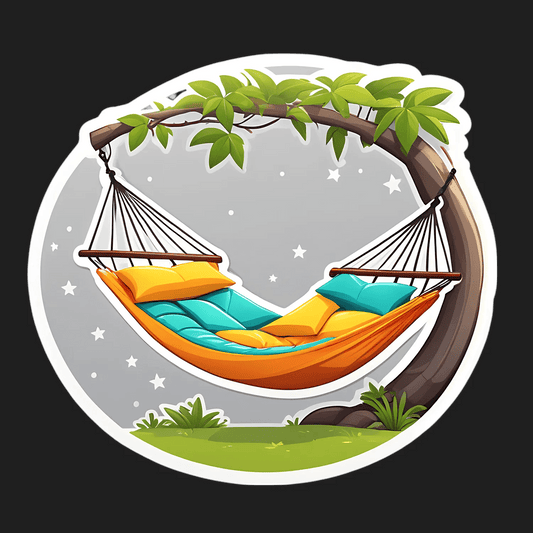 Tropical Hammock - Relaxing Sticker - Heat Press Transfer