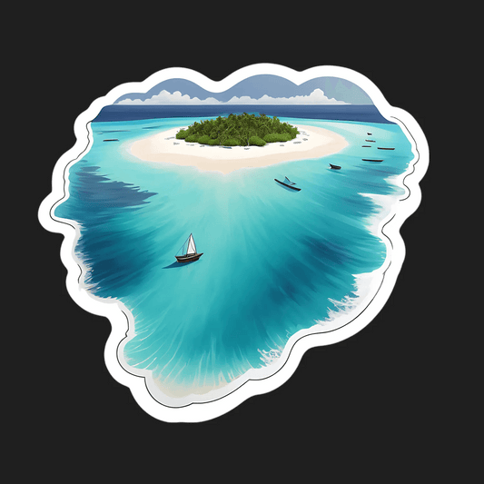 Tropical Island Paradise - Sticker - Heat Press Transfer