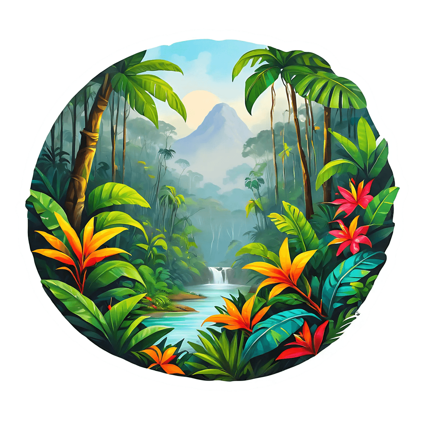 Tropical Paradise - Sticker - Heat Press Transfer