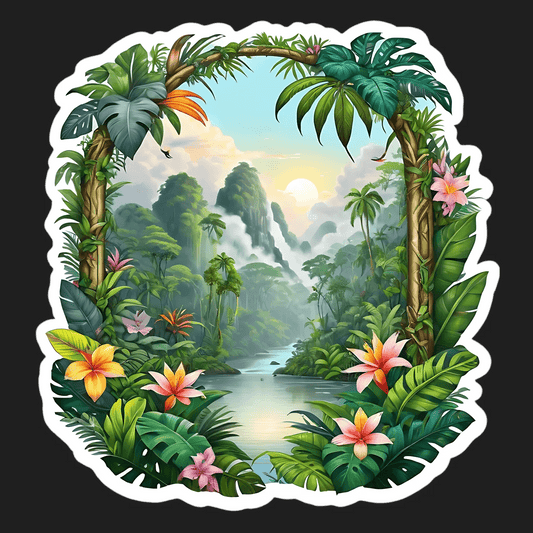 Tropical Paradise UV DTF Sticker - Heat Press Transfer