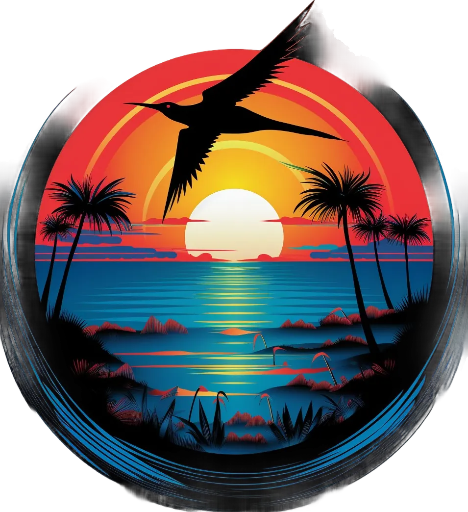 Tropical Sunset - DTF Ready to Press - Heat Press Transfer