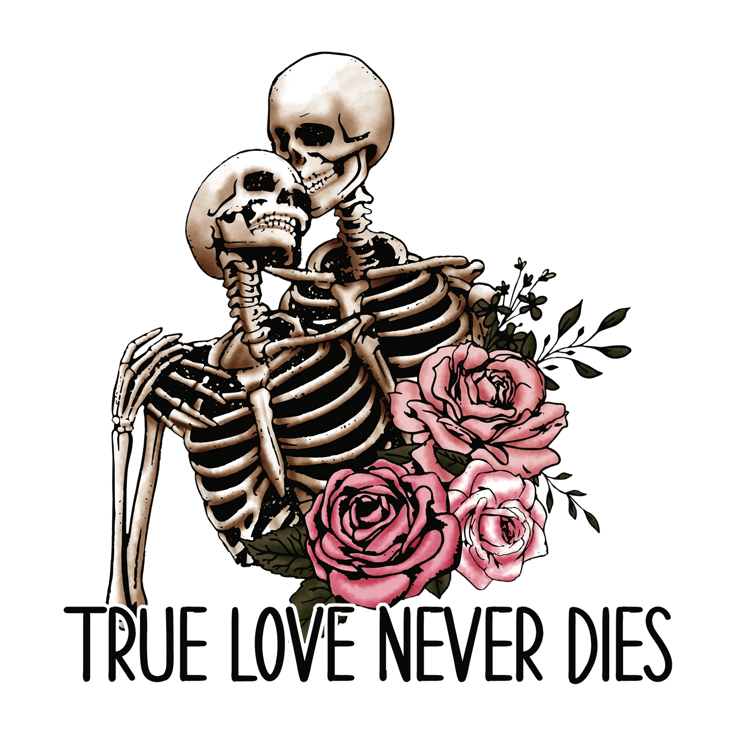 True Love Never Dies Valentine's Day Design | DTF Center - Heat Press Transfer