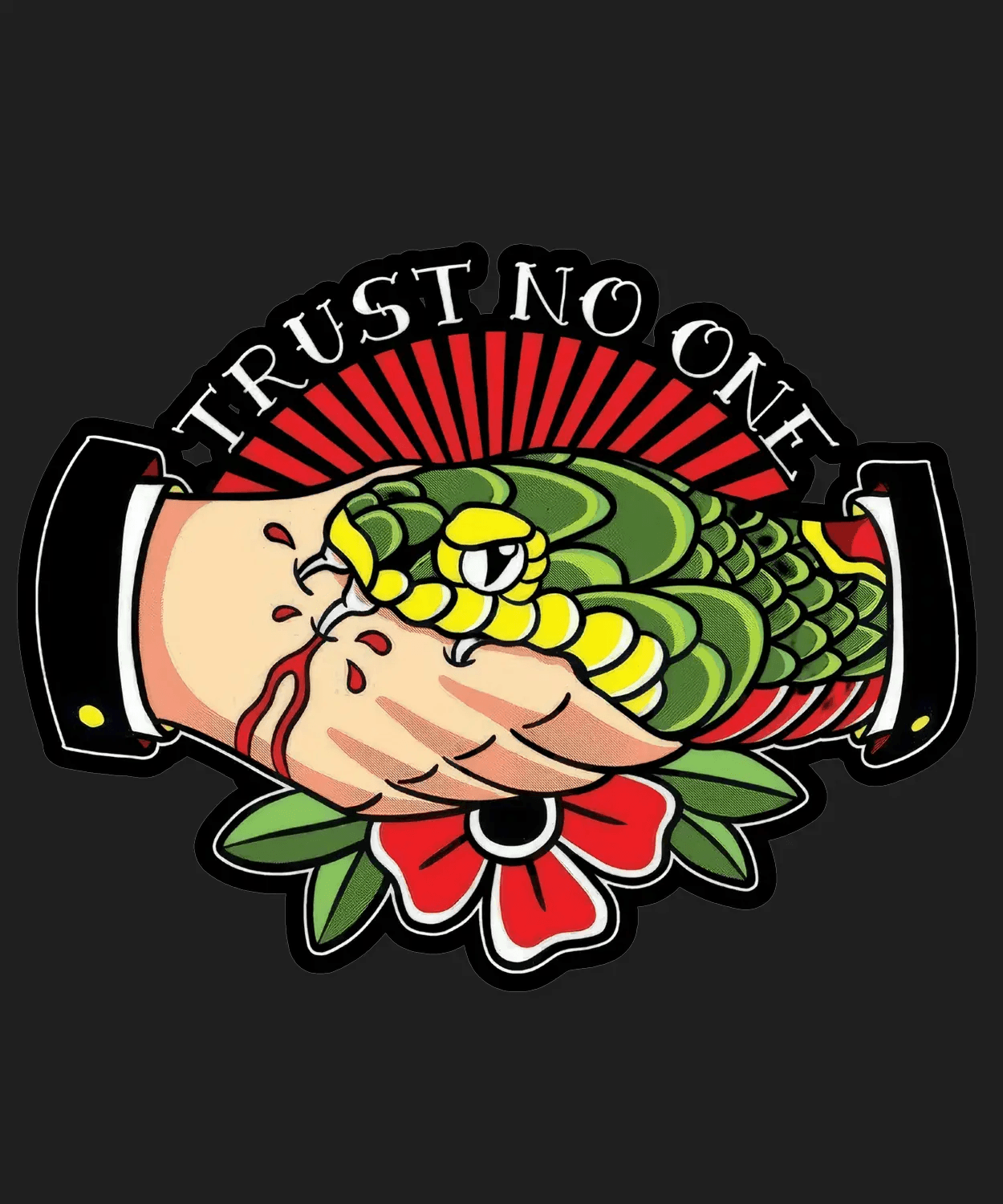 Trust No One - DTF Ready to Press (black_bg)
