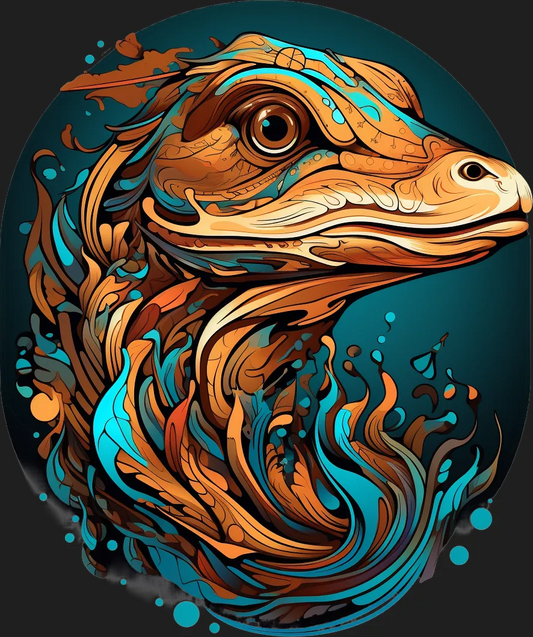 Turtle Illustration - DTF Ready to Press - Heat Press Transfer