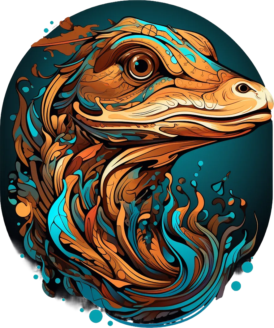 Turtle Illustration - DTF Ready to Press - Heat Press Transfer