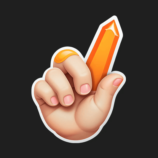 UV DTF Clickable Sticker - Bright Orange Arrow - Heat Press Transfer