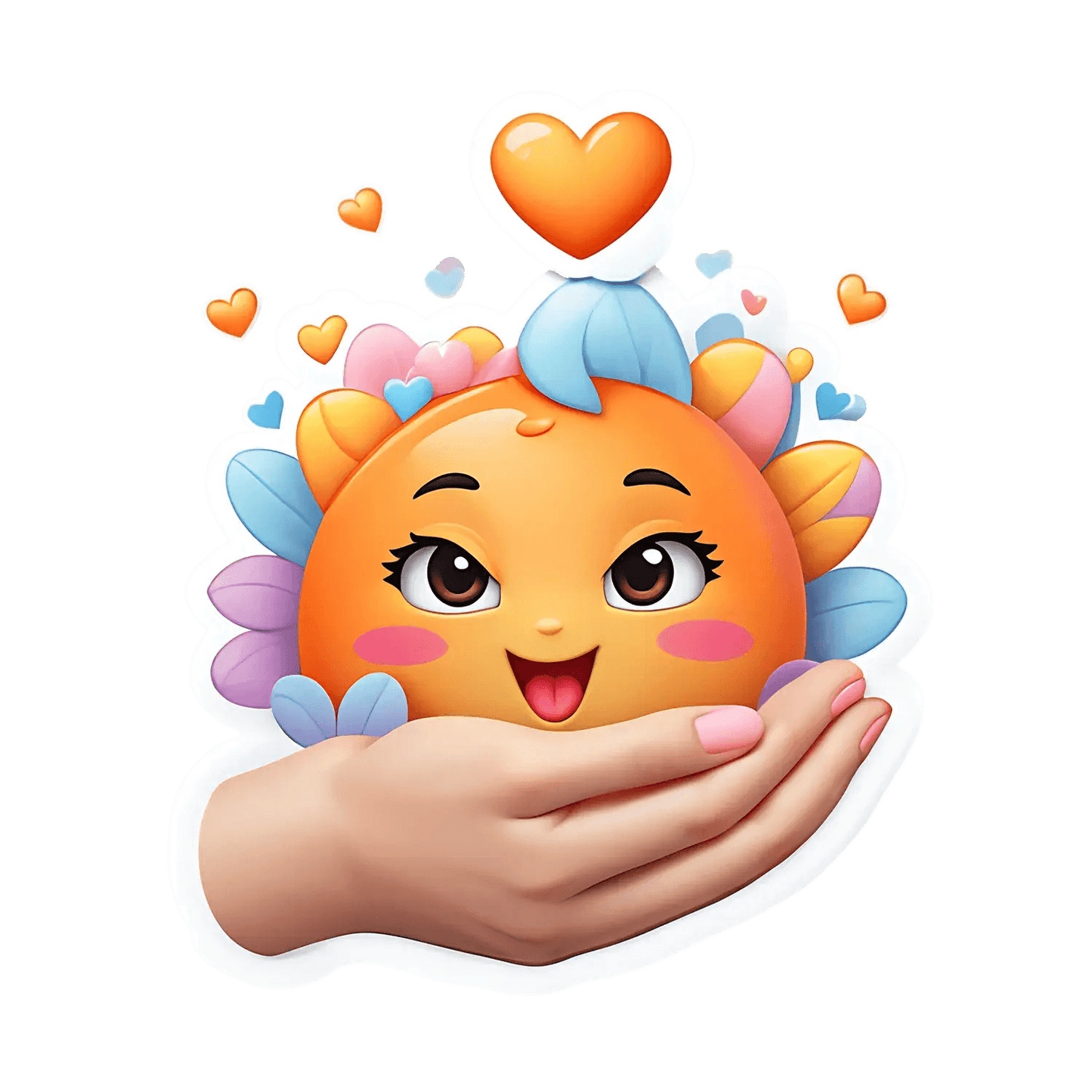 UV DTF Sticker - Love Emoji Design - Heat Press Transfer