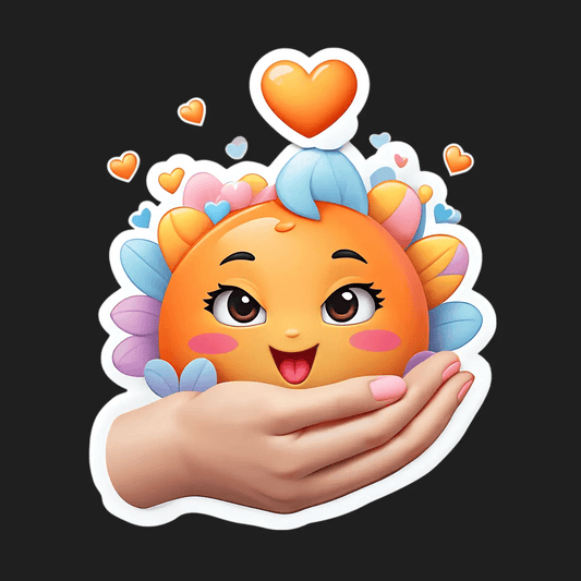 UV DTF Sticker - Love Emoji Design - Heat Press Transfer