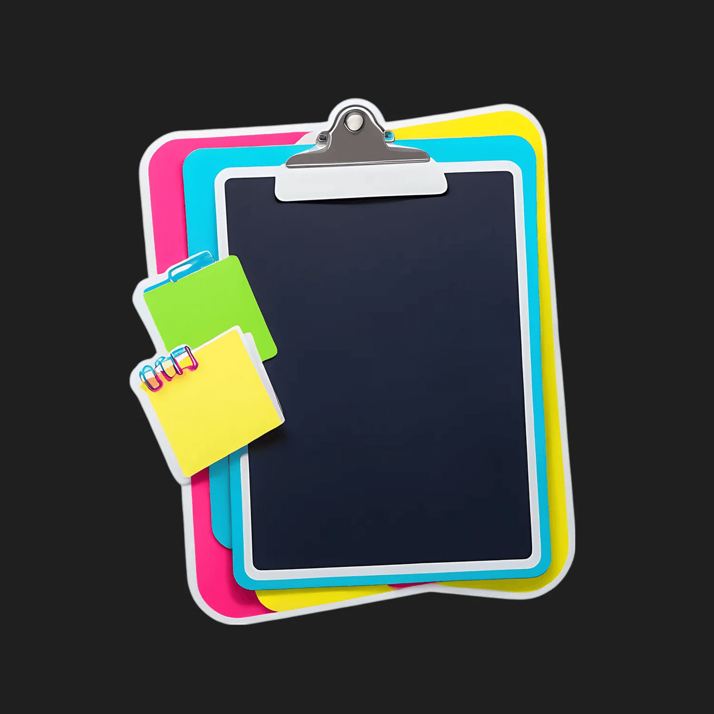 UV DTF Clipboard Sticker - Vibrant Colors - Heat Press Transfer
