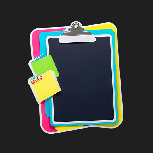 UV DTF Clipboard Sticker - Vibrant Colors - Heat Press Transfer