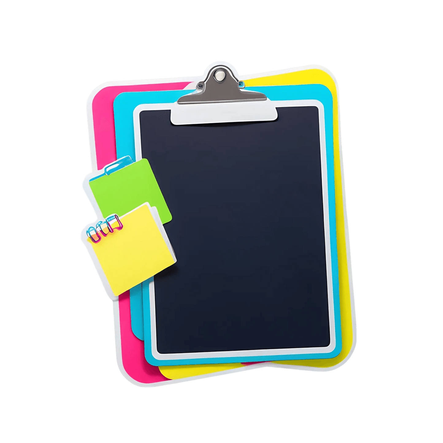 UV DTF Clipboard Sticker - Vibrant Colors - Heat Press Transfer