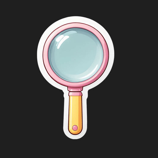 UV DTF Sticker - Customizable Magnifier Design - Heat Press Transfer