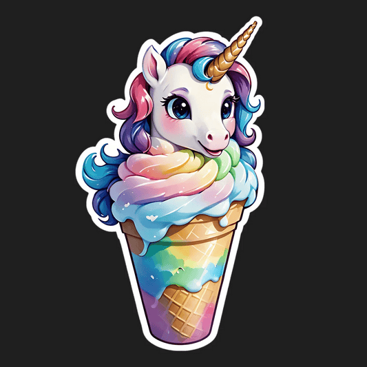 Unicorn Ice Cream - Sticker - Heat Press Transfer