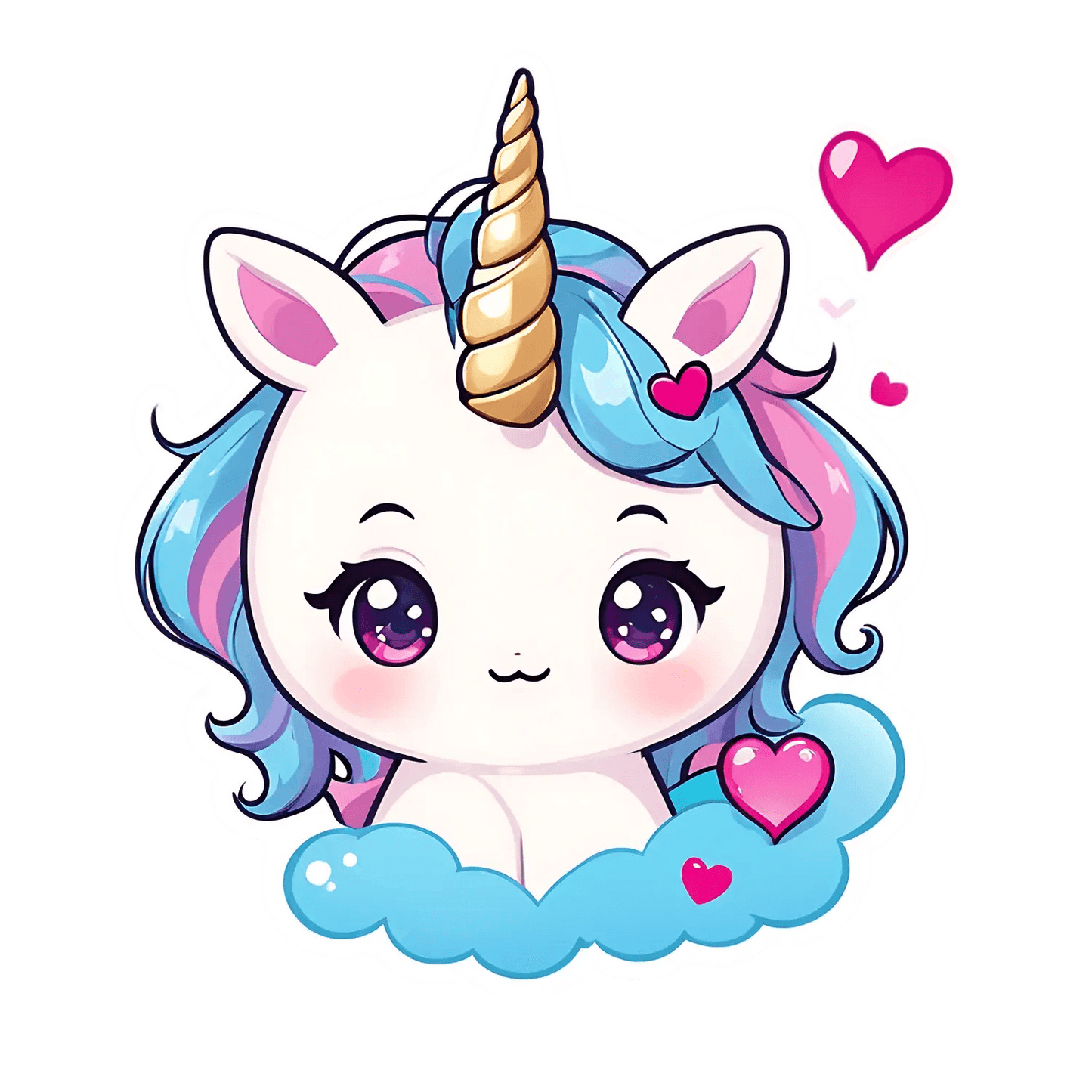 Unicorn Love - Cute Sticker - Heat Press Transfer