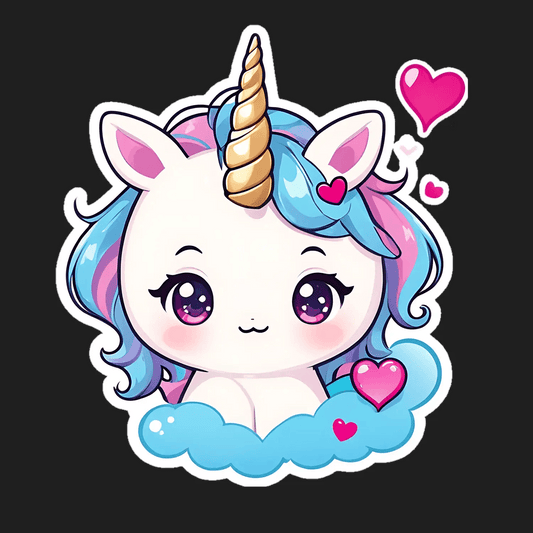 Unicorn Love - Cute Sticker - Heat Press Transfer