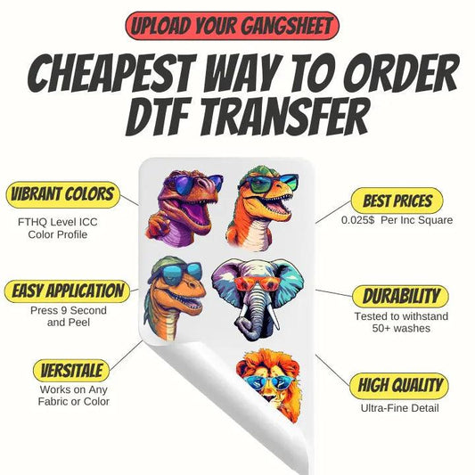 Upload DTF Gang Sheets - Heat Press Transfer