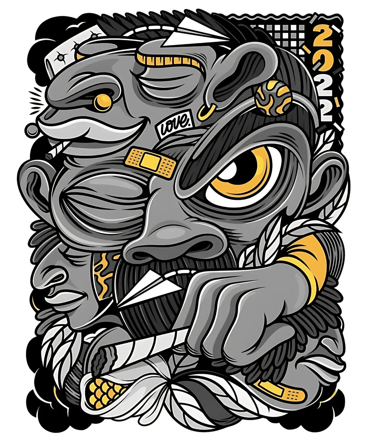 Urban Gorilla Art - DTF Ready to Press (original)