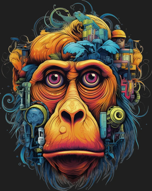 Urban Jungle Orangutan - DTF Ready to Press - Heat Press Transfer