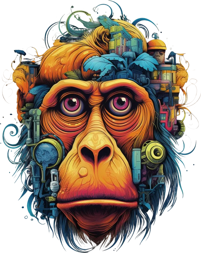 Urban Jungle Orangutan - DTF Ready to Press - Heat Press Transfer