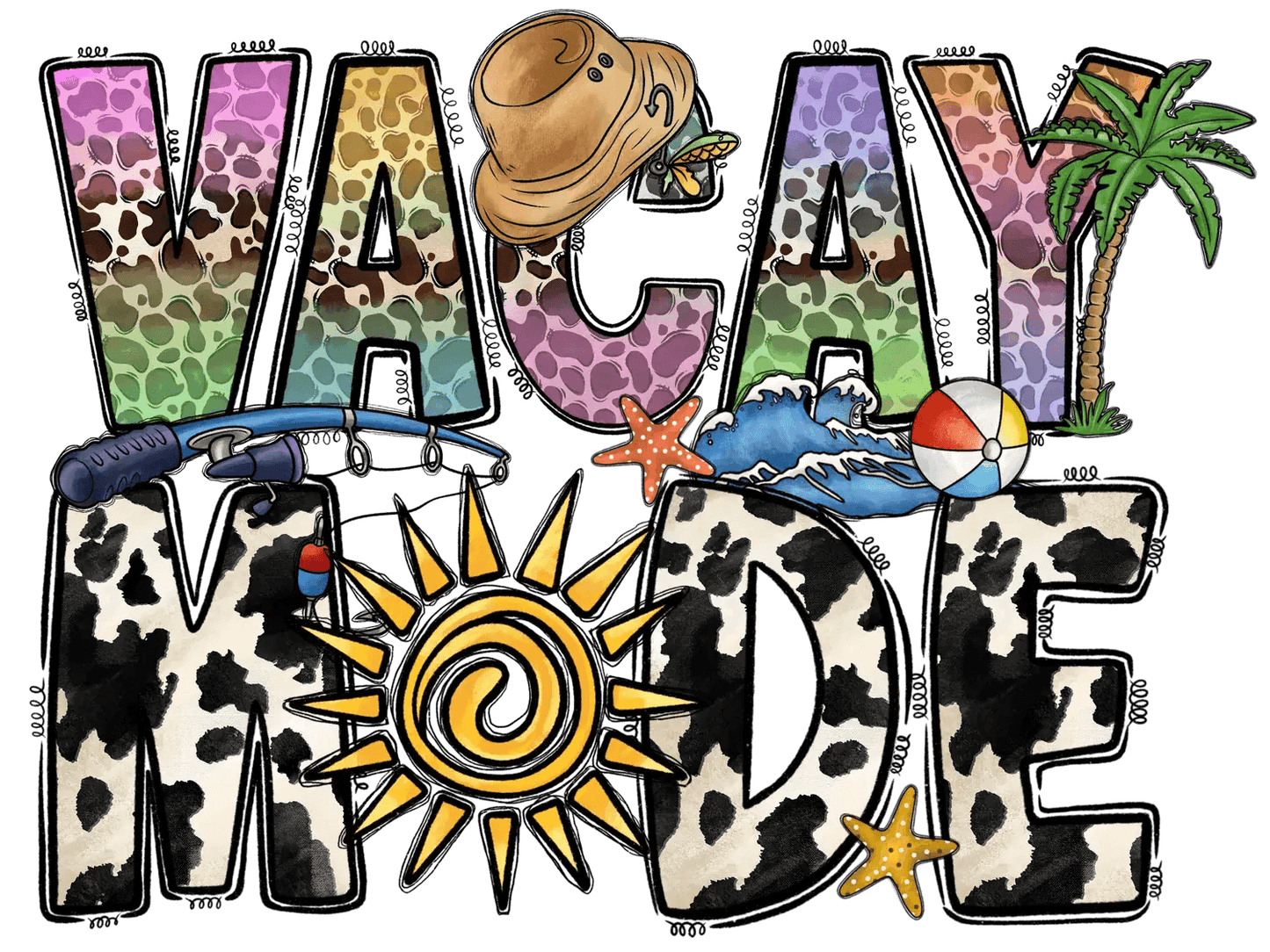 Vacay Mode - DTF Ready to Press - Heat Press Transfer