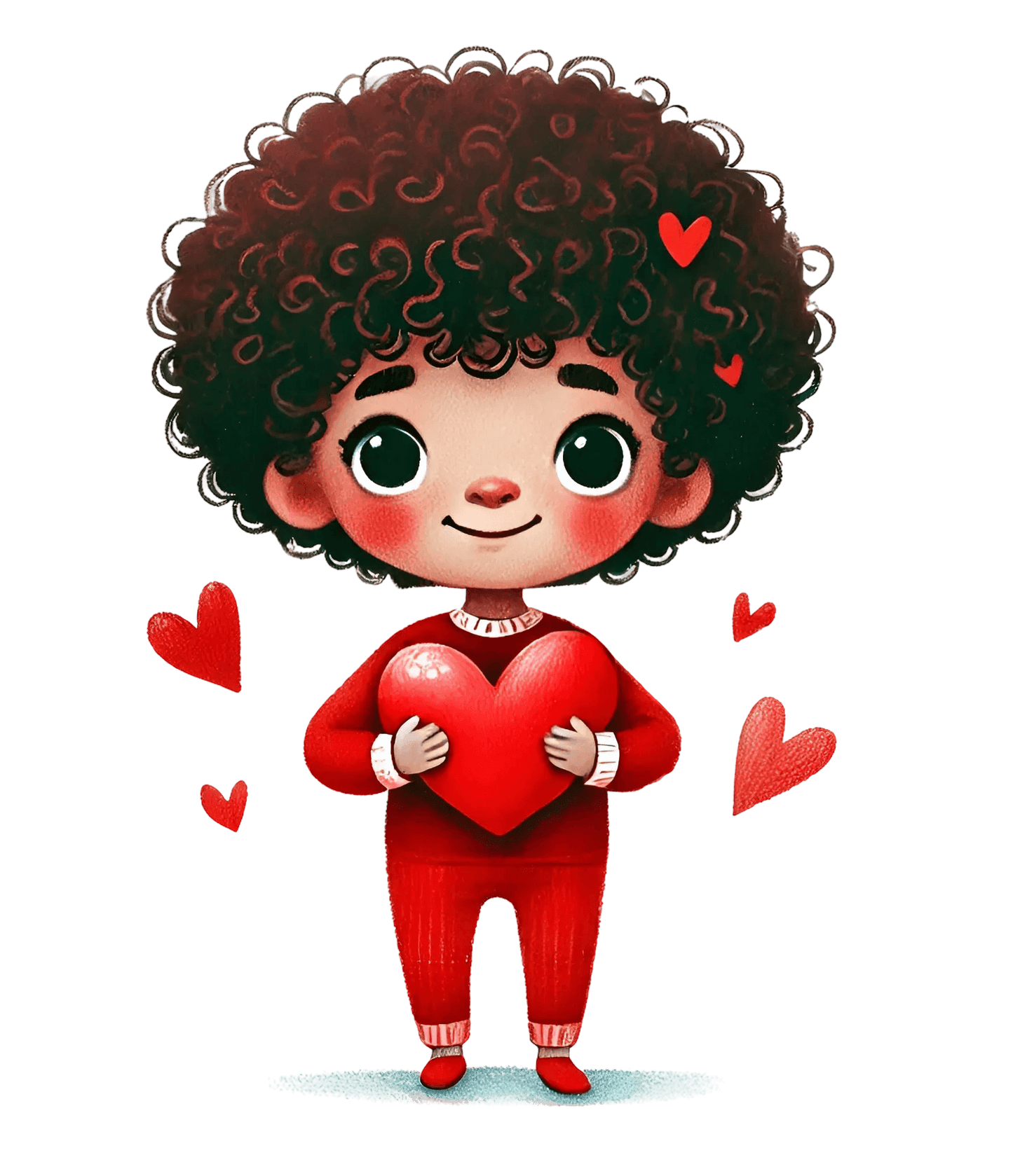 Valentine's Day Boy Holding A Big Heart Design | DTF Center - Heat Press Transfer