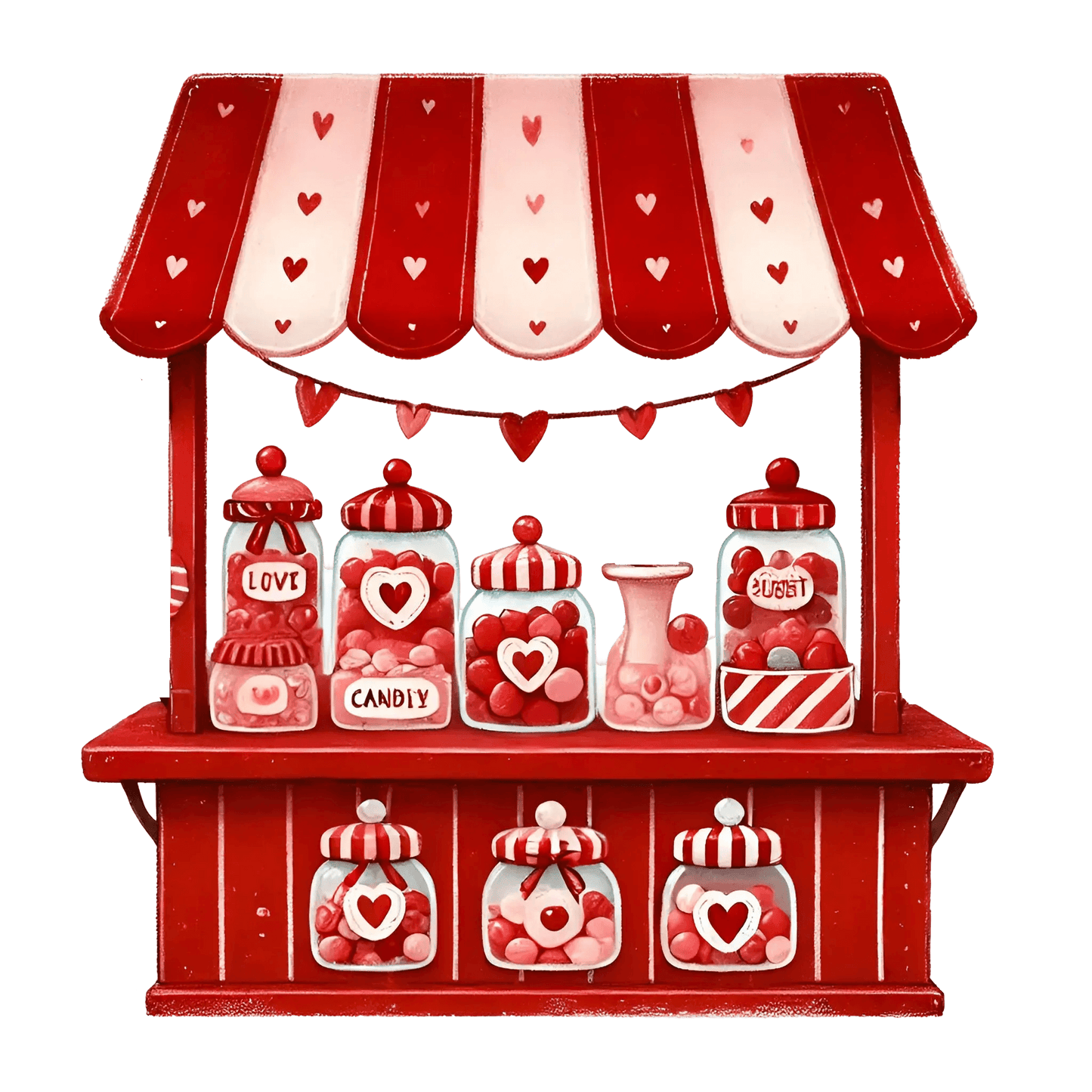 Valentine's Day Candy Stall Design | DTF Center - Heat Press Transfer