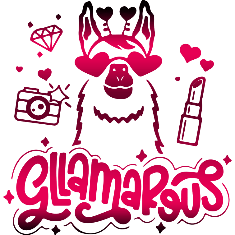 Valentine's Day Llama Design - DTF Ready To Press - Heat Press Transfer