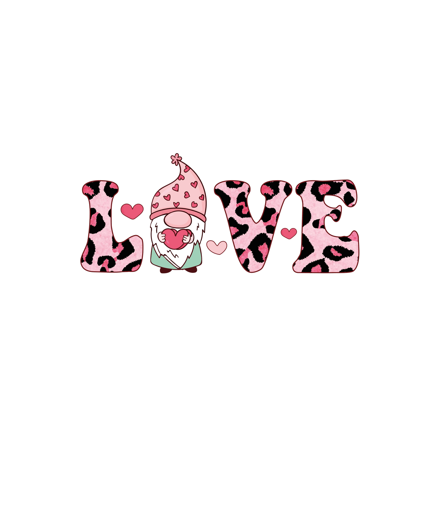 Valentine's Day Love Design - DTF Ready To Press - Heat Press Transfer