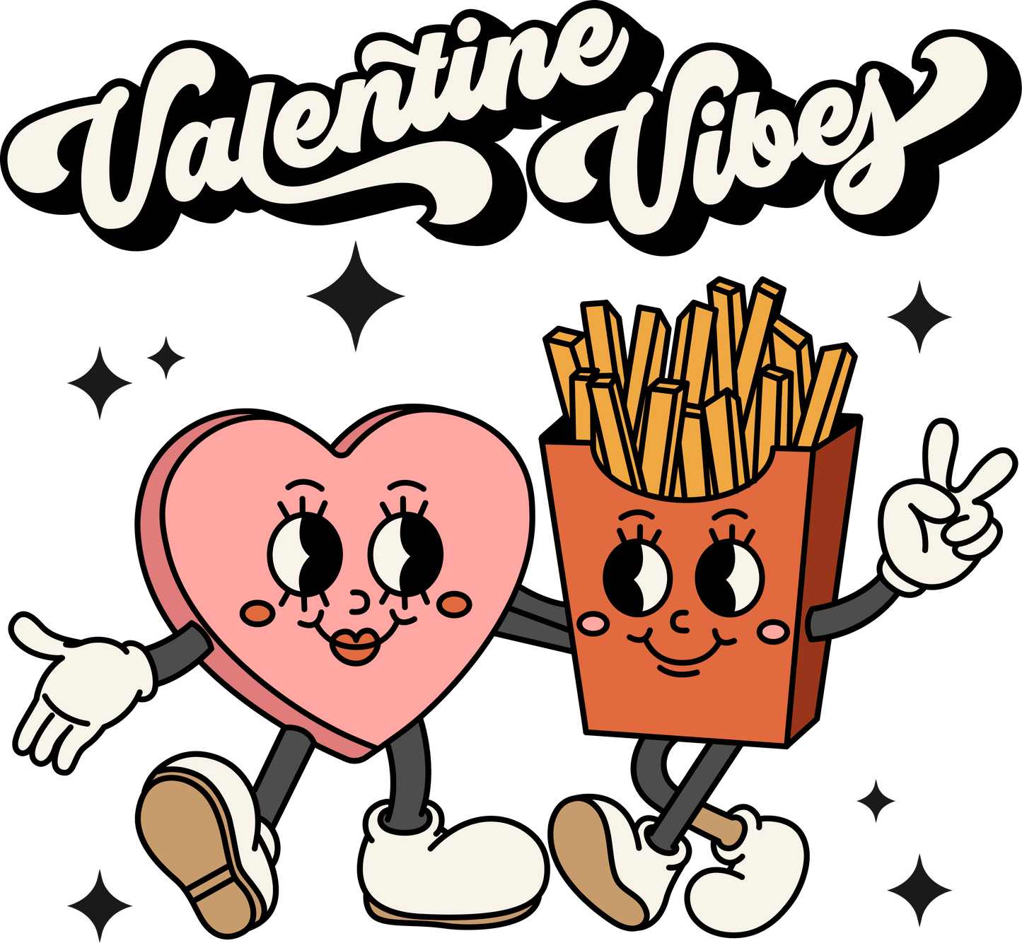 Valentine's Day Vibes Design - DTF Ready To Press - Heat Press Transfer