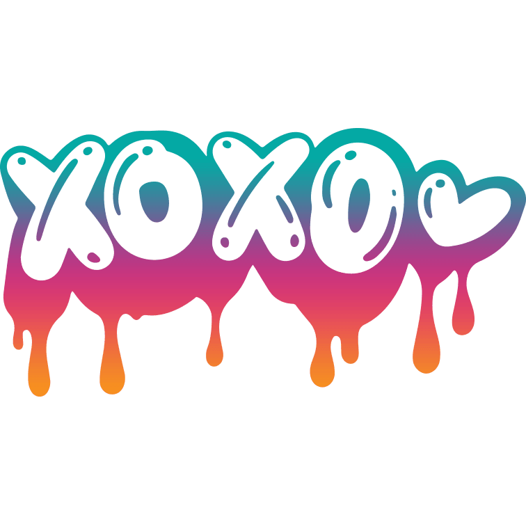 Valentine's Day Xoxo Design - DTF Ready To Press - Heat Press Transfer