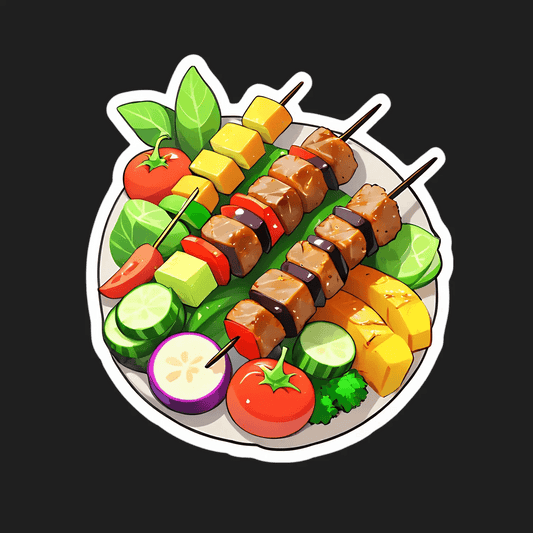 Vegan BBQ Feast - Sticker - Heat Press Transfer