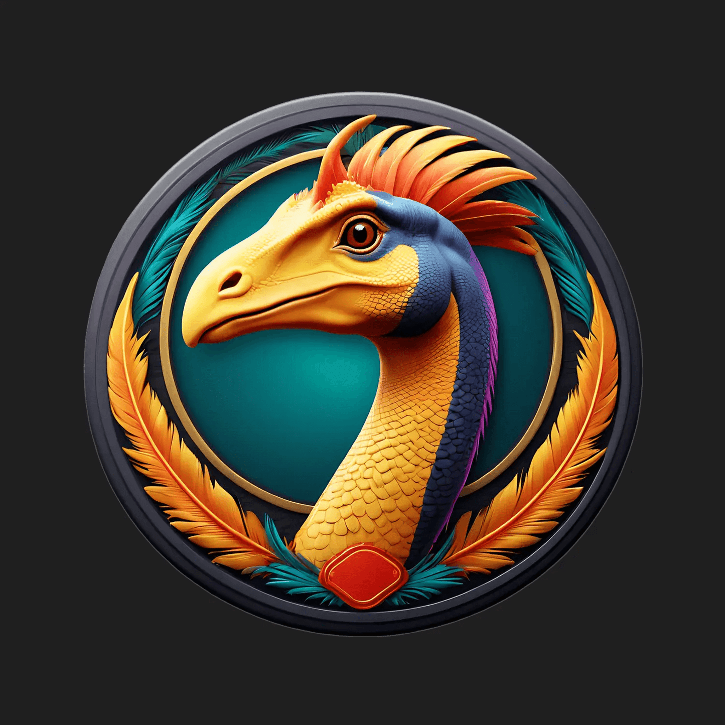 Vibrant Dinosaur Sticker - Colorful UV Design - Heat Press Transfer