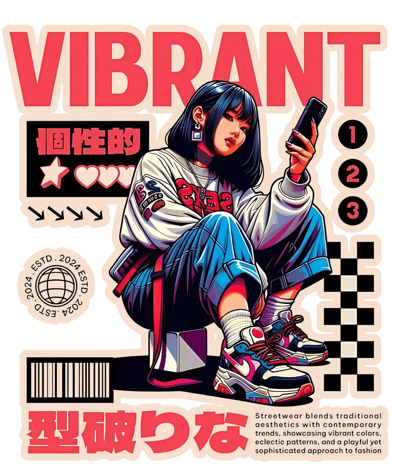 Vibrant Fashion - DTF Ready to Press - Heat Press Transfer