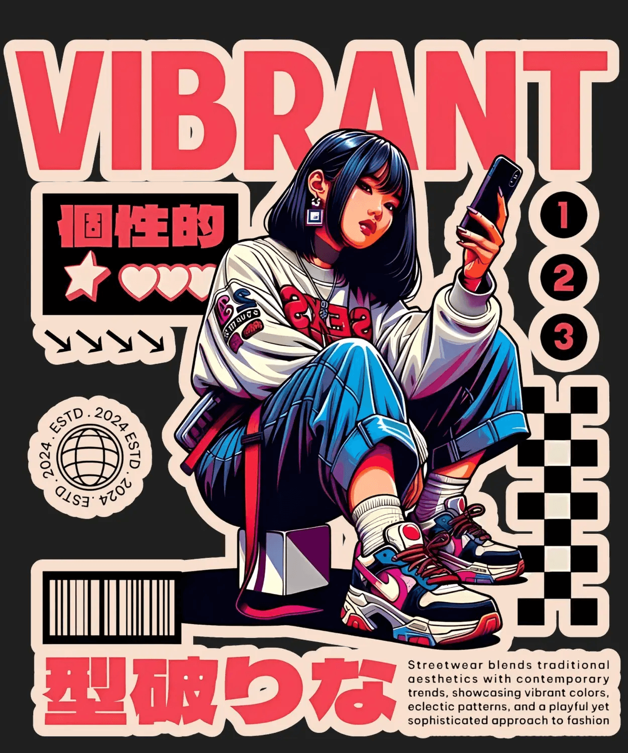 Vibrant Fashion - DTF Ready to Press - Heat Press Transfer