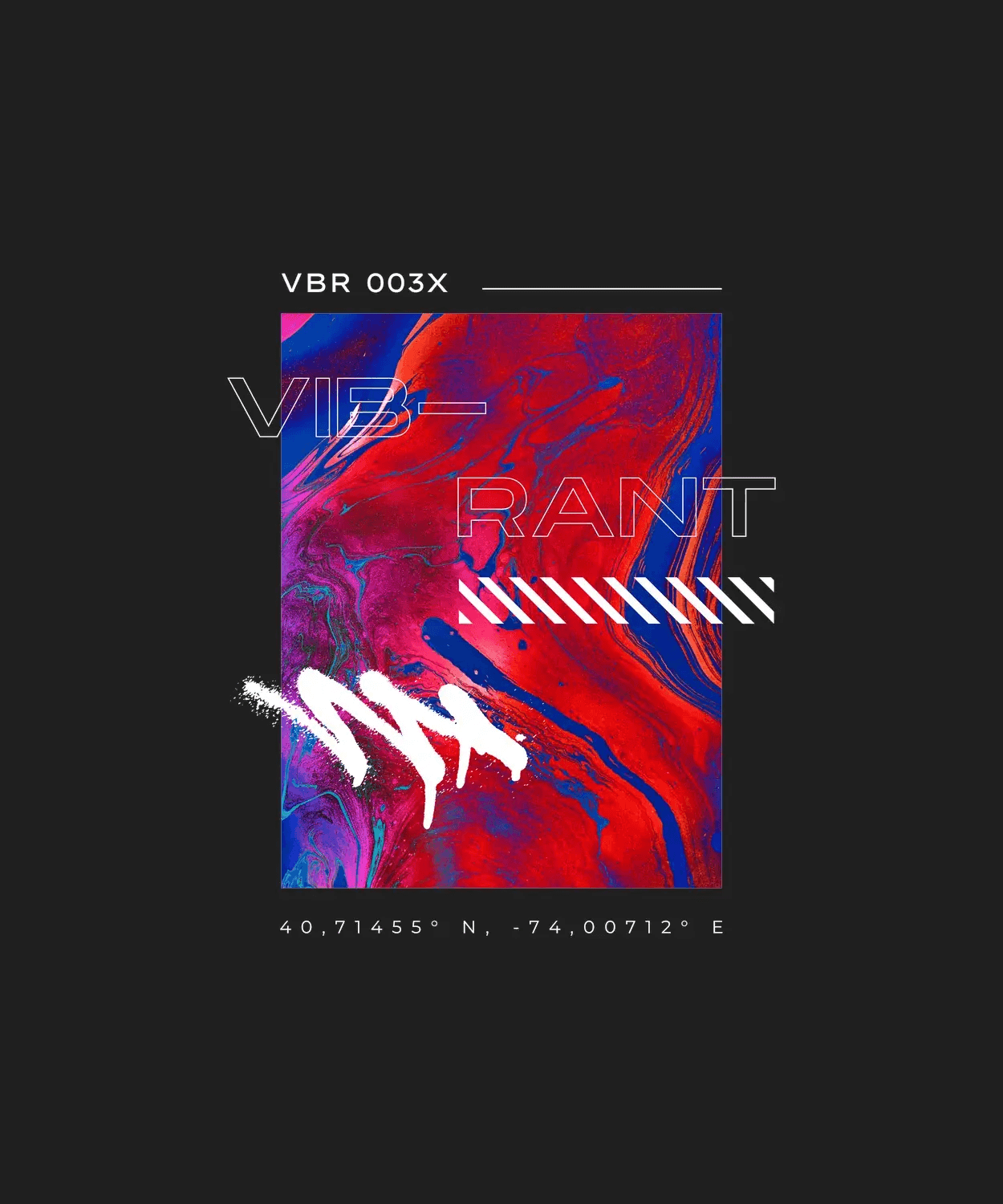 Vibrant Swirls - DTF Ready to Press (black_bg)