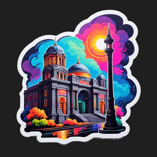 Vibrant Cityscape Sticker - UV DTF - Heat Press Transfer