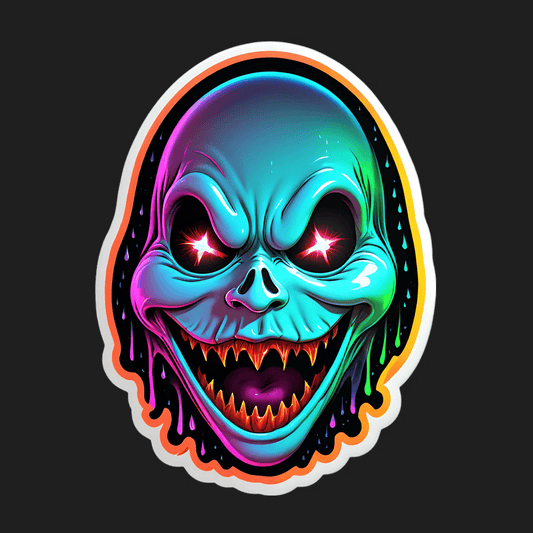 Vibrant Skull Sticker - UV DTF - Heat Press Transfer